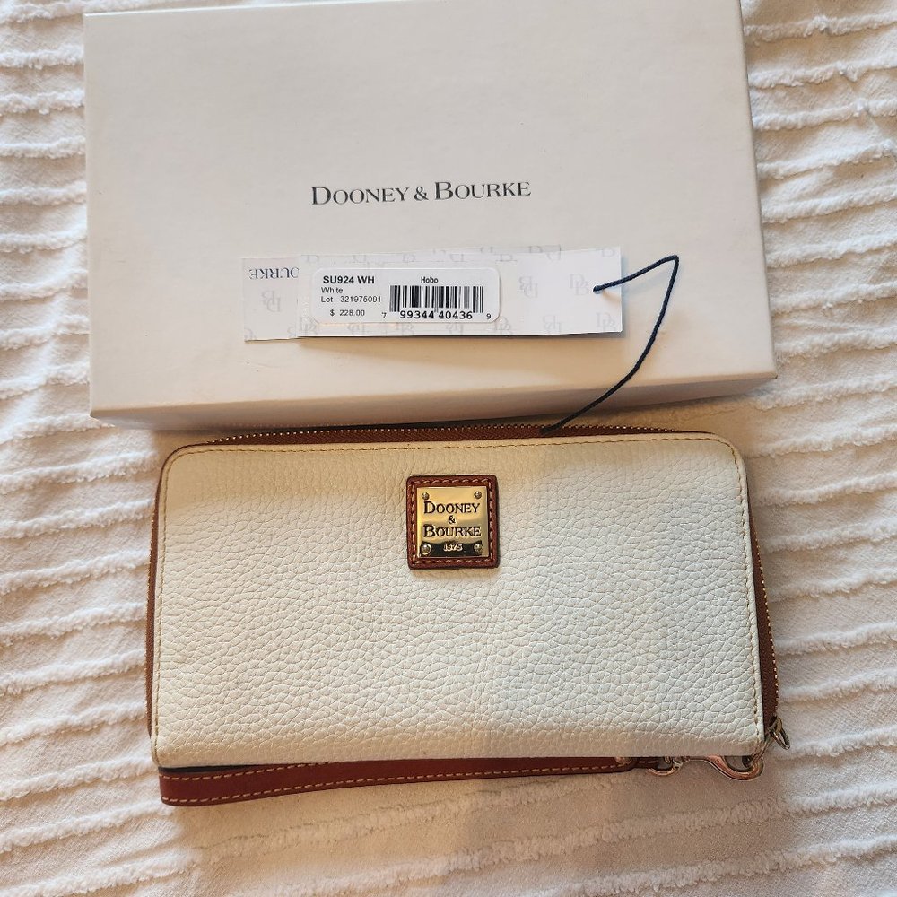 DOONEY & BOURKE PEEBLE GRAIN LARGE WRISTLET-WHITE